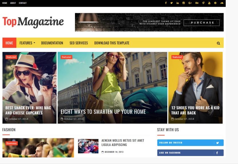 top magazine en iyi ücretsiz blogger temaları